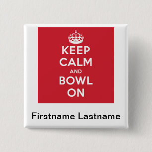 Bóton Quadrado 5.08cm "Mantenha" o botão personalizado calmo