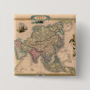 Bóton Quadrado 5.08cm Mapa antigo antigo inspirado (11)