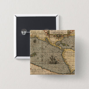 Bóton Quadrado 5.08cm Mapa antigo antigo inspirado (14) Bagagem
