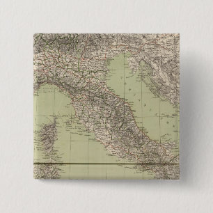 Bóton Quadrado 5.08cm Mapa Atlas Itália