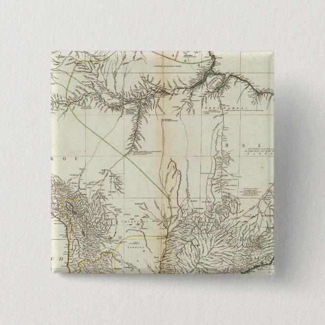 Bóton Quadrado 5.08cm Mapa Composto Americano Gravado (Frente)