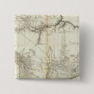 Bóton Quadrado 5.08cm Mapa Composto Americano Gravado