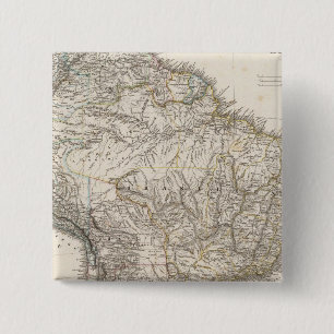 Bóton Quadrado 5.08cm Mapa Composto da América do Sul