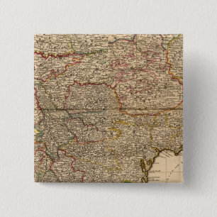 Bóton Quadrado 5.08cm Mapa composto de colonatos franceses