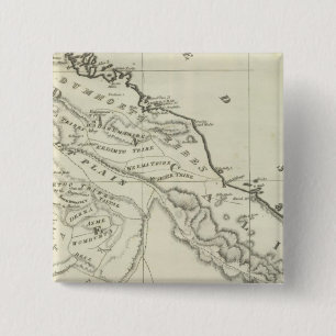 Bóton Quadrado 5.08cm Mapa da Abissínia