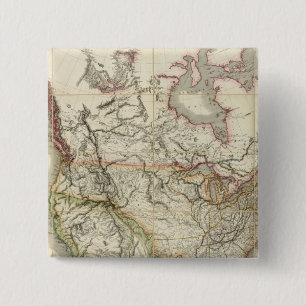 Bóton Quadrado 5.08cm Mapa da América do Norte 4