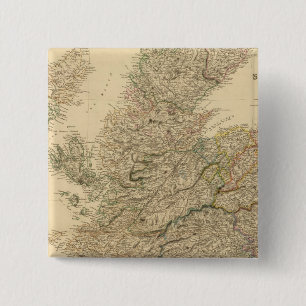 Bóton Quadrado 5.08cm Mapa da Inglaterra