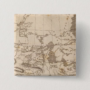 Bóton Quadrado 5.08cm Mapa da Louisiana por Arrowsmith