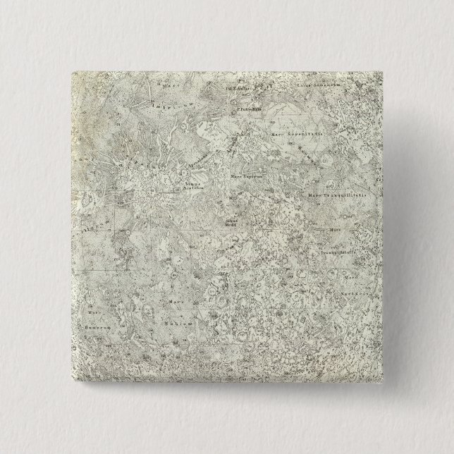 Bóton Quadrado 5.08cm Mapa da Lua (Frente)