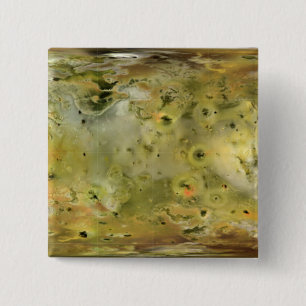 Bóton Quadrado 5.08cm Mapa da lua de Júpiter Lo