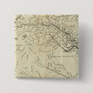 Bóton Quadrado 5.08cm Mapa da parte mais habitada da Virgínia