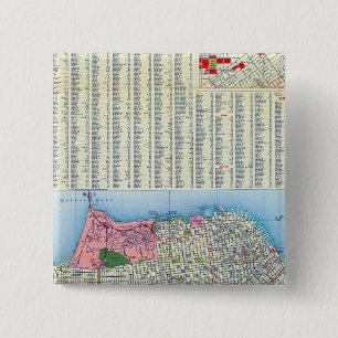 Bóton Quadrado 5.08cm Mapa da Rua São Francisco
