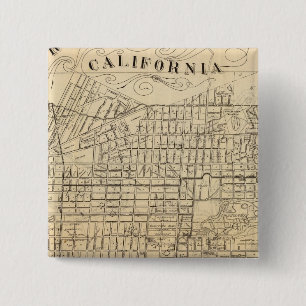 Bóton Quadrado 5.08cm Mapa de Berkeley, Califórnia