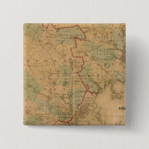 Bóton Quadrado 5.08cm Mapa De Boston 2