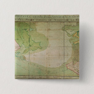 Bóton Quadrado 5.08cm Mapa de descobertas novas