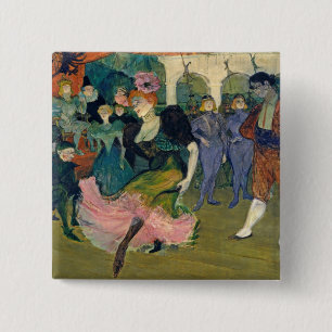 Bóton Quadrado 5.08cm Mapa de Henri de Toulouse-Lautrec : A viagem de
