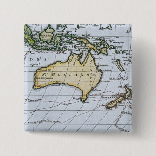 Bóton Quadrado 5.08cm Mapa de Holland novo