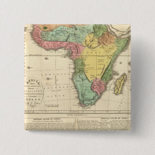 Bóton Quadrado 5.08cm Mapa do Atlas da África 2