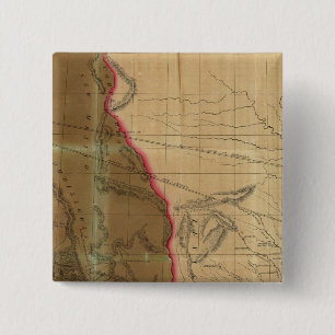 Bóton Quadrado 5.08cm Mapa do México Mostrando o Lugar da Guerra