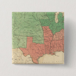 Bóton Quadrado 5.08cm Mapa dos Estados Unidos 2