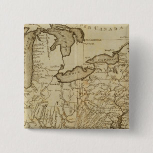 Bóton Quadrado 5.08cm Mapa dos Estados Unidos 3