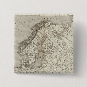 Bóton Quadrado 5.08cm Mapa europeu sem cor