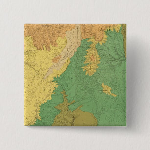 Bóton Quadrado 5.08cm Mapa Geológico Dos Terraços Mesozoicos