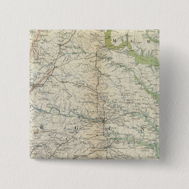 Bóton Quadrado 5.08cm Mapa geral II (Frente)