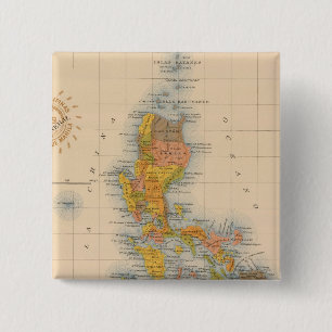 Bóton Quadrado 5.08cm Mapa geral n.o 2