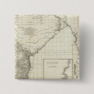 Bóton Quadrado 5.08cm Mapa indiano