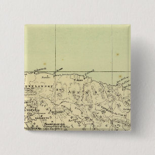 Bóton Quadrado 5.08cm Mapa litográfico da Jamaica