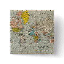 Mapa Mundial da Vintage em 1910