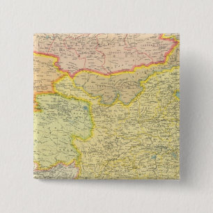 Bóton Quadrado 5.08cm Mapa político da China