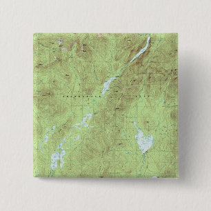 Bóton Quadrado 5.08cm Mapa Topográfico do Monte Marcy - Parque Adirondac