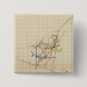 Bóton Quadrado 5.08cm Mapas das minas de comstock Número II