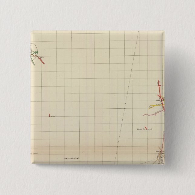Bóton Quadrado 5.08cm Mapas de Comstock Mine Número I (Frente)
