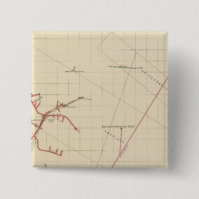 Bóton Quadrado 5.08cm Mapas de Comstock Número VIX (Frente)