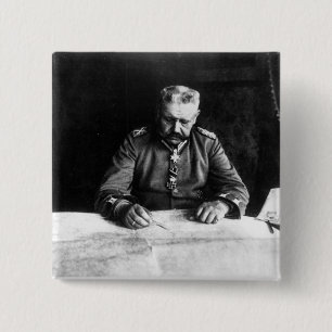 Bóton Quadrado 5.08cm Marechal Paul von Hindenburg, 1914