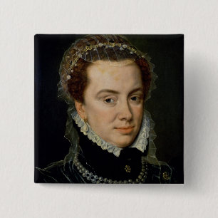 Bóton Quadrado 5.08cm Margaret de Parma, regente dos Países Baixos