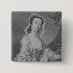 Bóton Quadrado 5.08cm Margaret Woffington, gravado pelo júnior de John