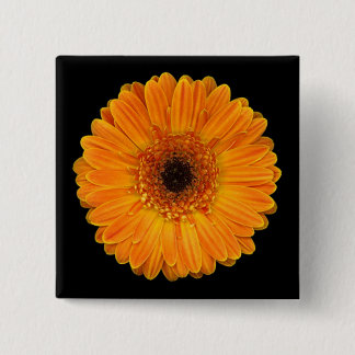 Bóton Quadrado 5.08cm Margarida do Gerbera