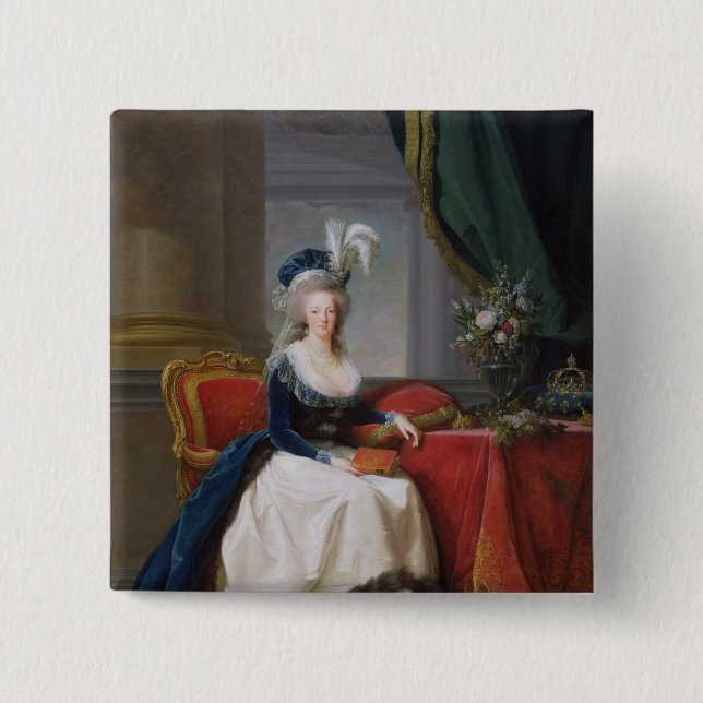 Bóton Quadrado 5.08cm Marie-Antoinette 1788 (Frente)