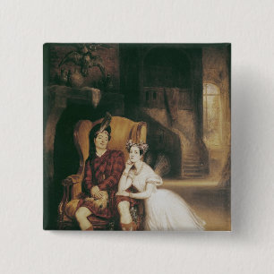 Bóton Quadrado 5.08cm Marie e Paul Taglioni La Sylphide do balé '