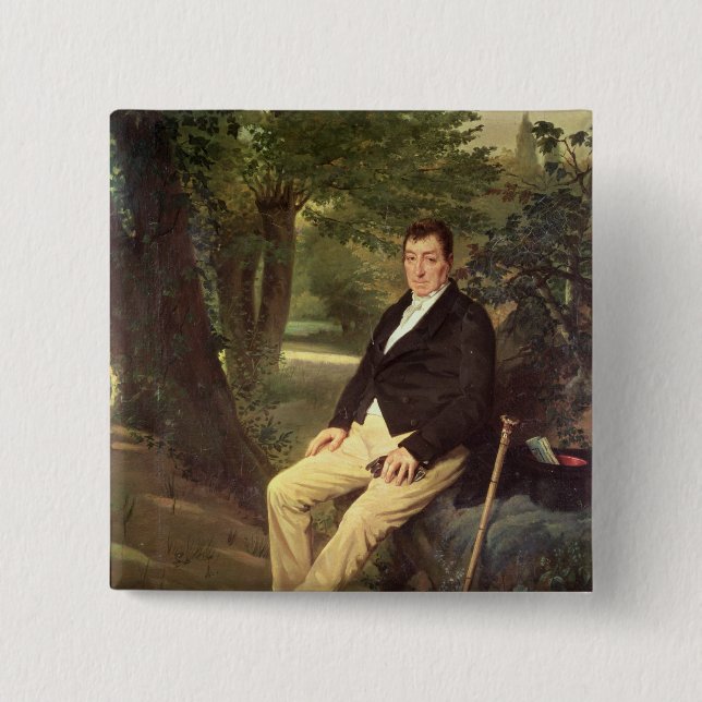 Bóton Quadrado 5.08cm Marie-Joseph Marquês de La Fayette (Frente)