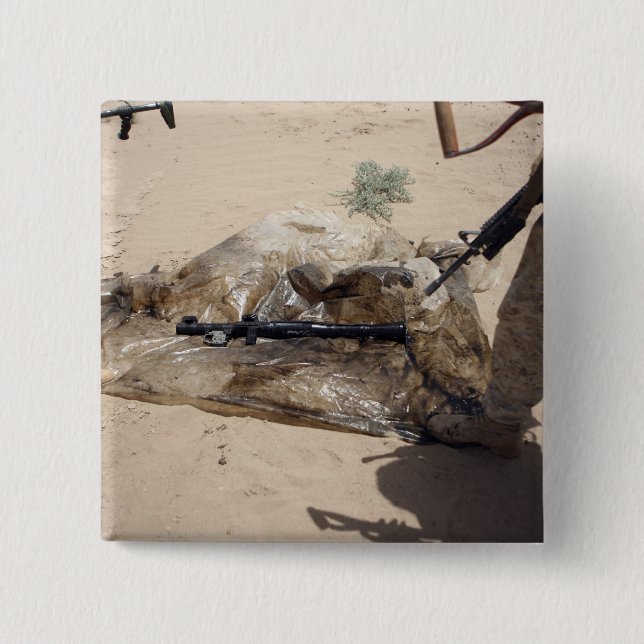 Bóton Quadrado 5.08cm Marines (Frente)