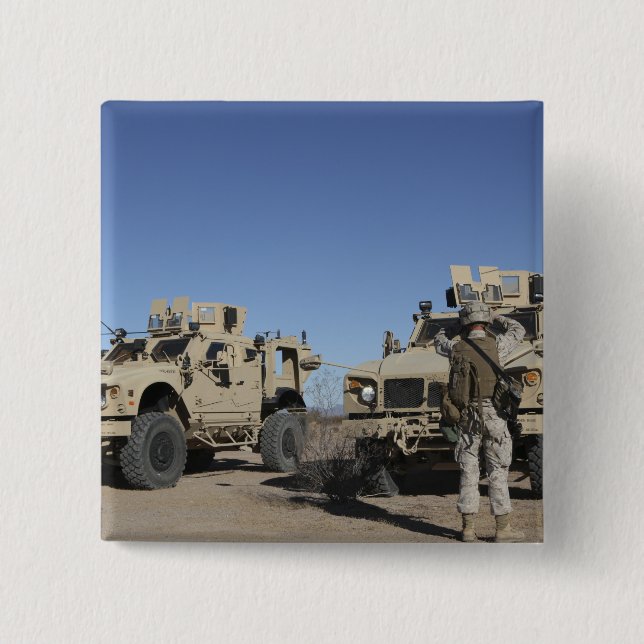 Bóton Quadrado 5.08cm Marines dos EUA (Frente)