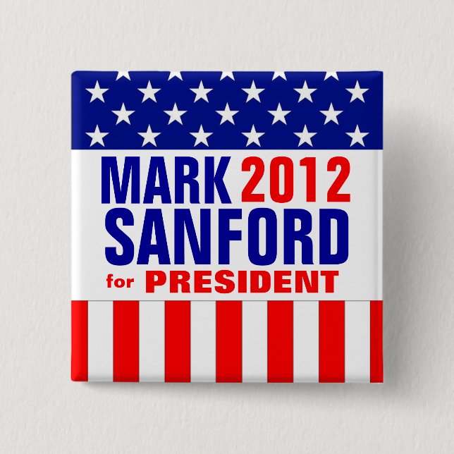 Bóton Quadrado 5.08cm Marque Sanford (Frente)