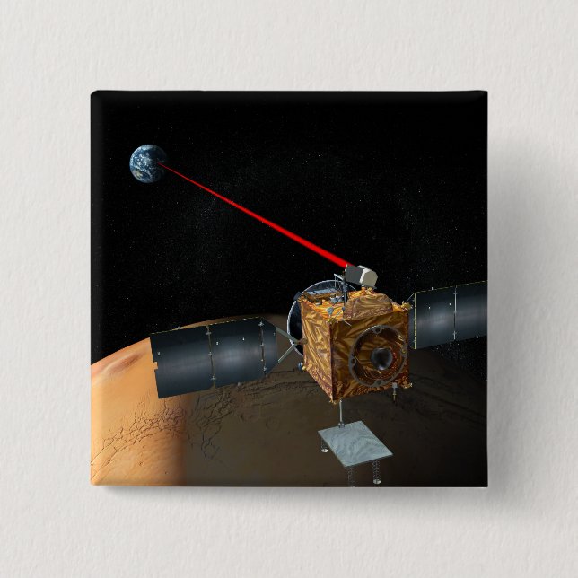 Bóton Quadrado 5.08cm Mars Telecommunications Orbiter (Frente)