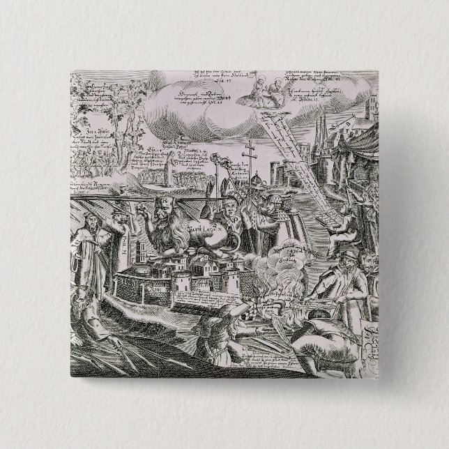 Bóton Quadrado 5.08cm Martin Luther 2 (Frente)