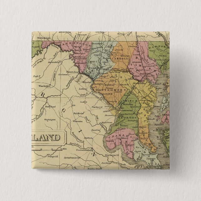 Bóton Quadrado 5.08cm Maryland 3 (Frente)